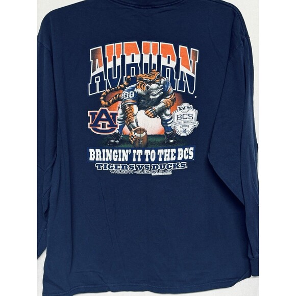 2011 Auburn Tigers / Oregon BCS National Championship Long Sleeve T Shirt XL - Picture 2 of 5